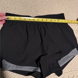 Black & Grey Unified Double Layer Athletic Shorts